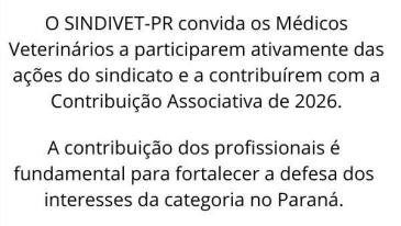 Associe-se ao SINDIVET-PR e fortale&ccedil;a a Medicina Veterin&aacute;ria no Paran&aacute; | Not&iacute;cias